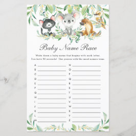 Lámina Animales australianos Nombra de bebé Juego de Baby