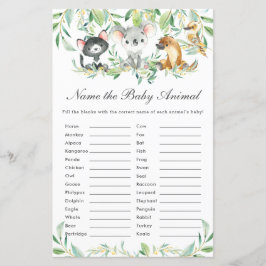 Lámina Animales australianos nombran juego de diversión p