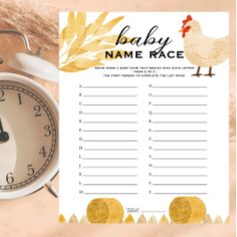 Lámina Animales Barnyard - Juego de Raza de Nombre de Bab