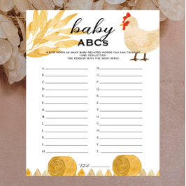 Lámina Animales de Barnyard - Juego de ABC para el bebé d