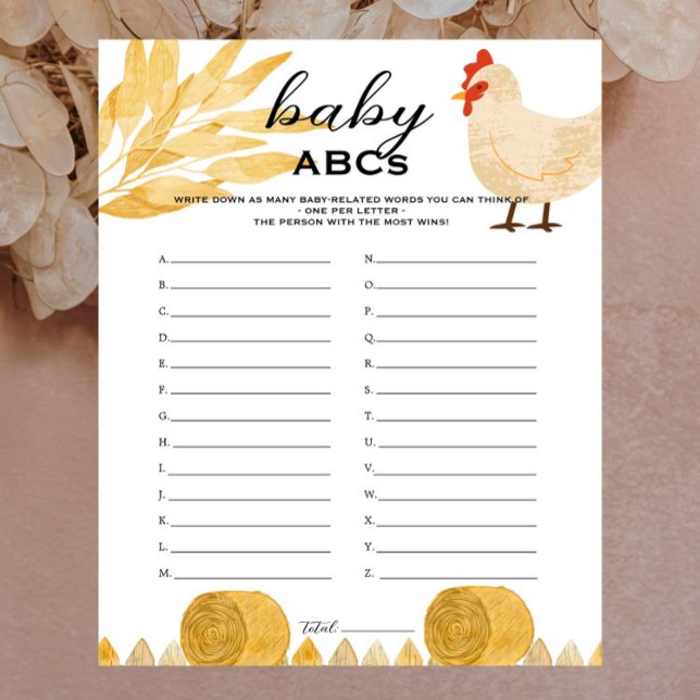 Lámina Animales de Barnyard - Juego de ABC para el bebé d (Subido por el creador)