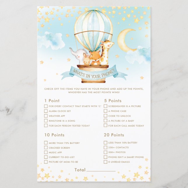 Lámina Animales de globos aerostáticos ¿Qué hay en tu jue (Anverso)