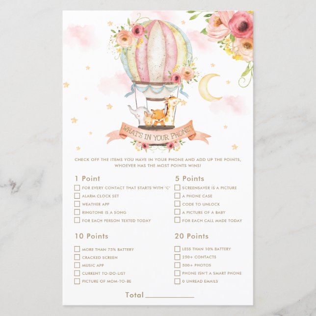 Lámina Animales de globos aerostáticos ¿Qué hay en tu jue (Anverso)