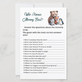 Lámina Animales de invierno imprimibles que conocen a mi 