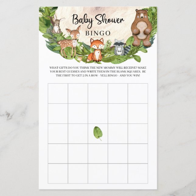 Lámina Animales de madera trozos de madera vegetación bin (Anverso)