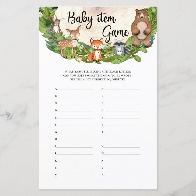 Lámina Animales de madera vegetación de trozos de madera  (Anverso)