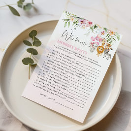 Lámina Animales de safari floral que conoce a mamá mejor 