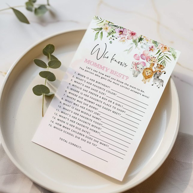 Lámina Animales de safari floral que conoce a mamá mejor  (Subido por el creador)