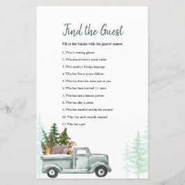 Lámina Animales de Winter Woodland encuentran el juego de