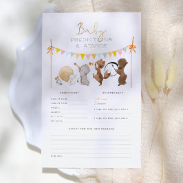 Lámina Animales de Woodland desfilan predicciones y conse