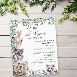 Lámina Animales forestales silvestres de Baby Shower Wood