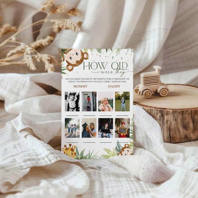 Lámina Animales Safari Cuán Viejos Eran Los Juegos De Bab (Subido por el creador)