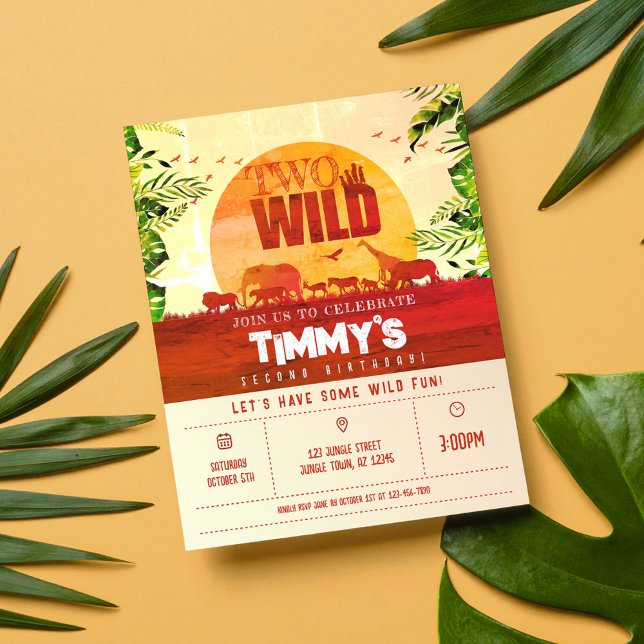 Lámina Animales Safari presupuestales dos invitaciones de (Subido por el creador)