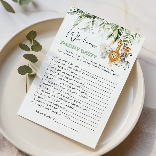 Lámina Animales Safari que conoce mejor a papá (Subido por el creador)