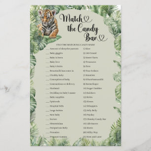 Lámina Animales Safari Tropical Match juego The Candy Bar
