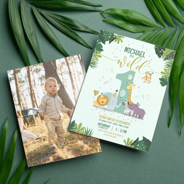 Lámina Animales Safari Wild 1 Invitación a cumpleaños a f (Subido por el creador)