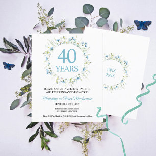 Lámina Aniversario de las Flores Silvestres Azules de la 