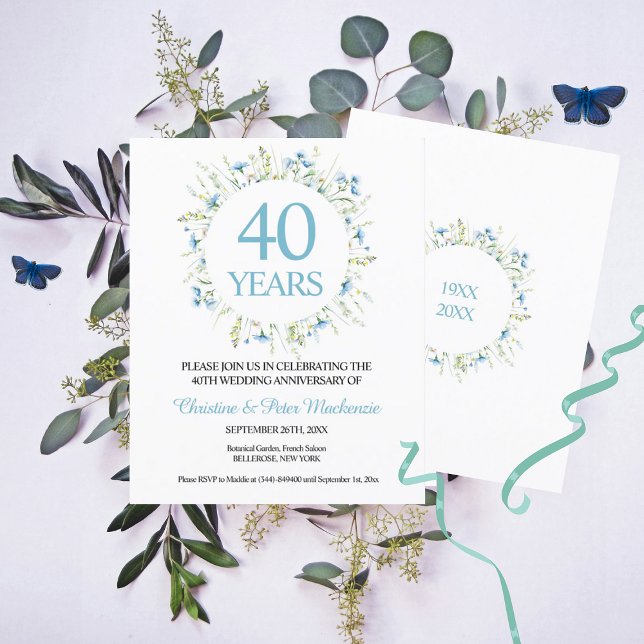 Lámina Aniversario de las Flores Silvestres Azules de la  (Subido por el creador)