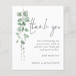 Lámina Aniversario del Eucalyptus Moderno del Presupuesto