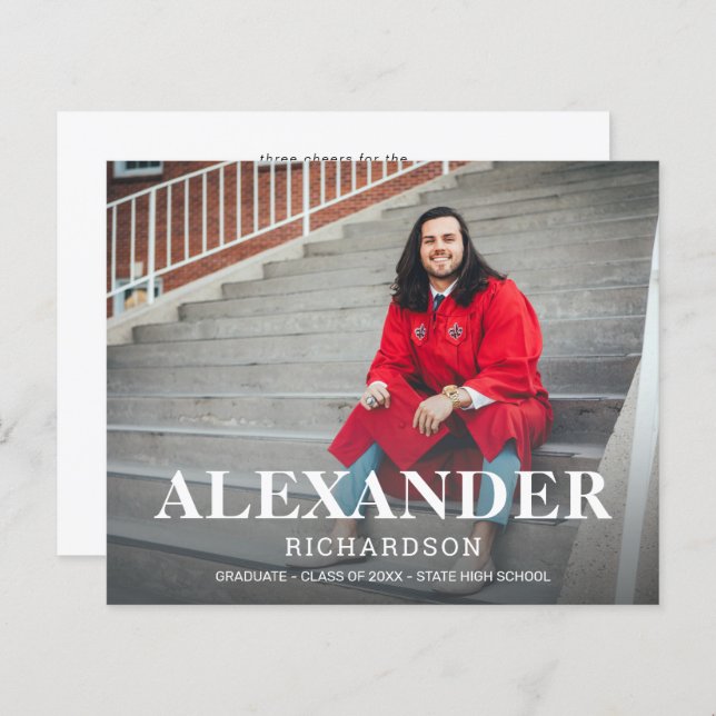 Lámina Anoun de posgraduación de fotos del nombre de la p (Anverso / Reverso)