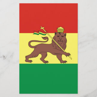 Lámina Antigua bandera etíope con león de Judá