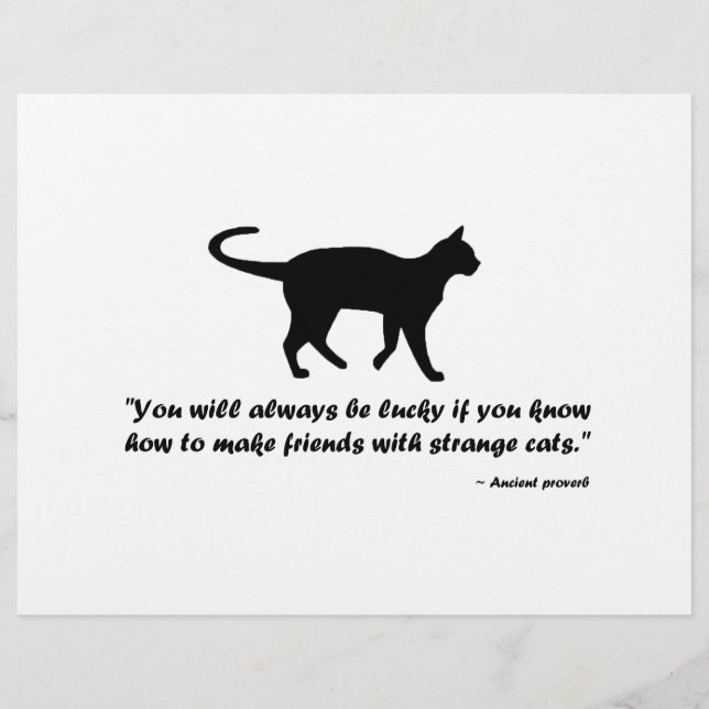 Lámina Antiguo Proverbio Gato (Anverso)