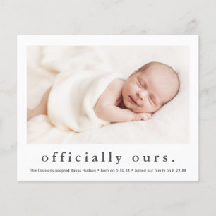 Lámina Anuncio de adopción de foto Oficialmente Nuestros