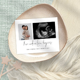 Lámina Anuncio de embarazo por foto aventura de presupues