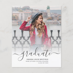 Lámina Anuncio de graduación con foto de graduado 2024