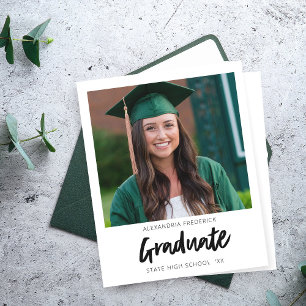 Lámina Anuncio de graduación de White 2 Foto instantánea