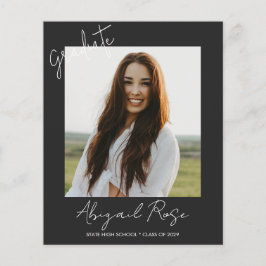 Lámina Anuncio de la Fiesta de Graduación de Fotos Modern