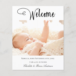 Lámina Anuncio de la foto de bienvenida del recién nacido
