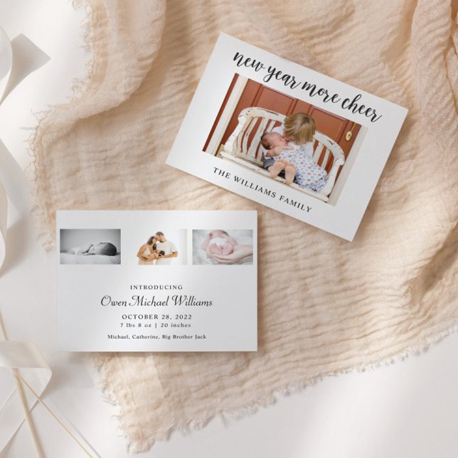 Lámina Anuncio de Nacimiento de Bebé en Año Nuevo Presupu (Subido por el creador)