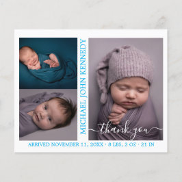 Lámina Anuncio de Nacimiento de Collage de fotos de Baby 
