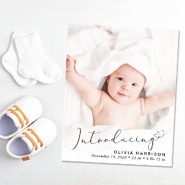 Lámina Anuncio de nacimiento de foto de guión de introduc