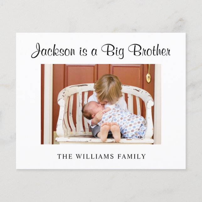 Lámina Anuncio de nacimiento de foto de Recién nacido de  (Anverso)