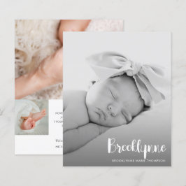 Lámina Anuncio de nacimiento de foto simple de presupuest