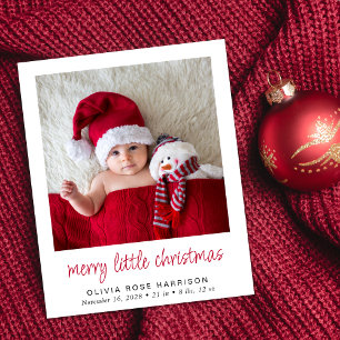 Lámina Anuncio de nacimiento de la foto de Merry Little N