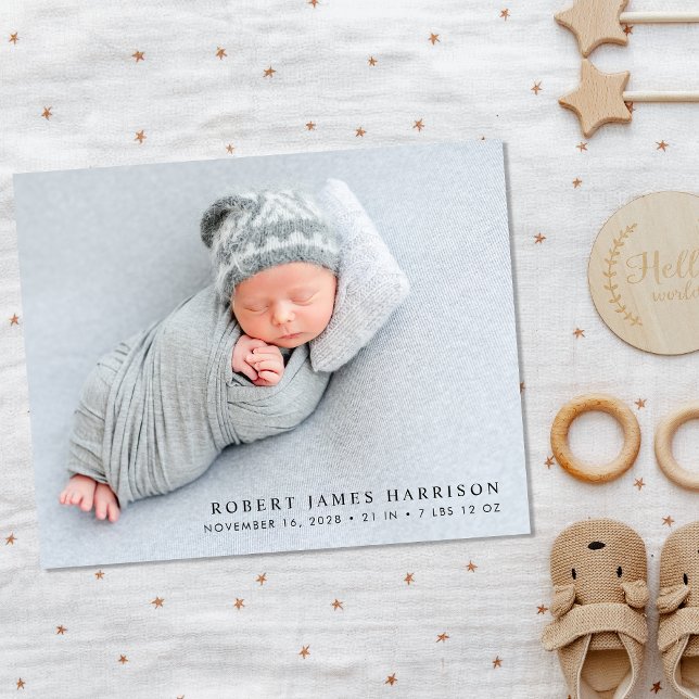 Lámina Anuncio de nacimiento del Collage de fotos presupu (Subido por el creador)