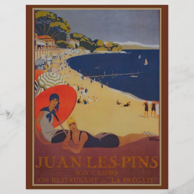 Lámina Anuncio de viaje francés vintage (Anverso)