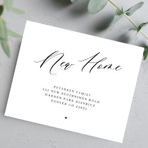 Lámina Anuncio simple de mudanza para casa nueva con pres