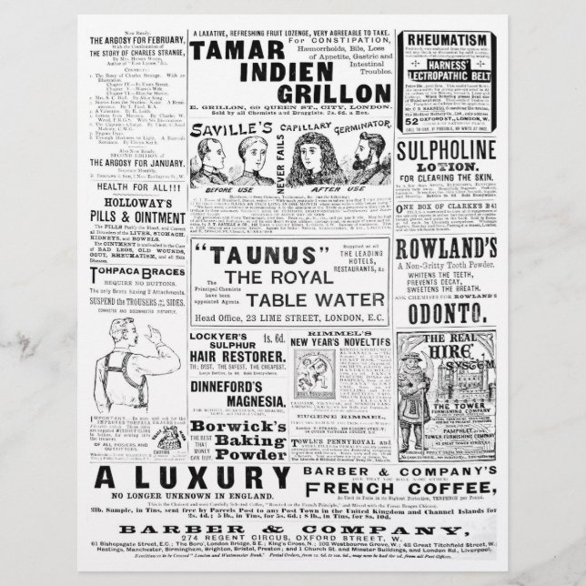 Lámina Anuncios de periódicos antiguos (no de IA) (Anverso)