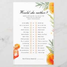 Lámina Aperol Spritz Preferiría Un Juego De Ducha De Novi