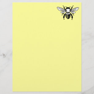 Lámina Apis Mellifera Honeybee Letterhead Paper 2