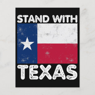 Lámina Apoya a Texas con la bandera texana de Texas