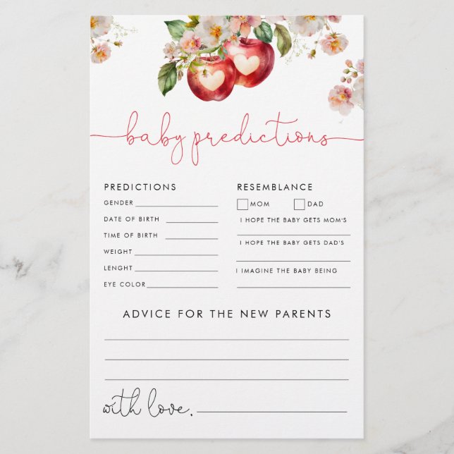 Lámina Apple de nuestro juego de predicciones y consejos  (Anverso)