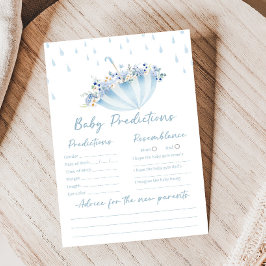 Lámina April Bring May Flowers Shower Predictions Game