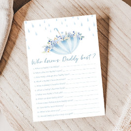 Lámina April Bring May Flowers Shower Who Knows Dad Game