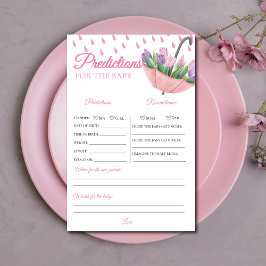 Lámina april duerme juego de predicciones de Baby Shower