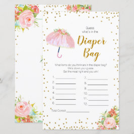 Lámina April Shower adivina qué hay en la bolsa de pañale